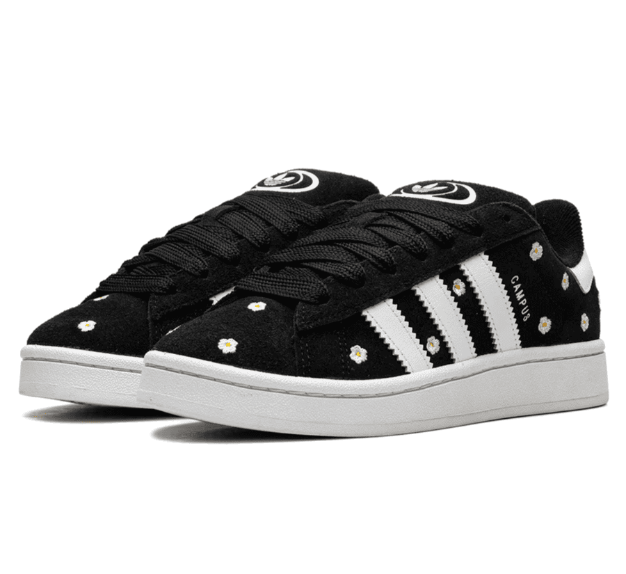 Adidas Campus 00's Core Black Floral (W) - schwarzer blumen print Sneaker