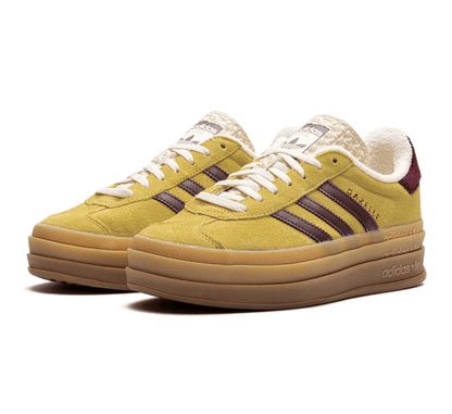 Adidas Gazelle Bold Yellow Burgundy