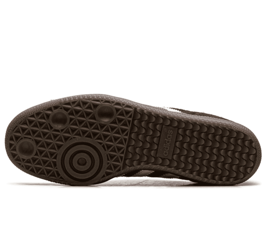 adidas Samba OG Brown Pony Hair KI2515 Damen Outsole von unten mit Gum-Gummisohle