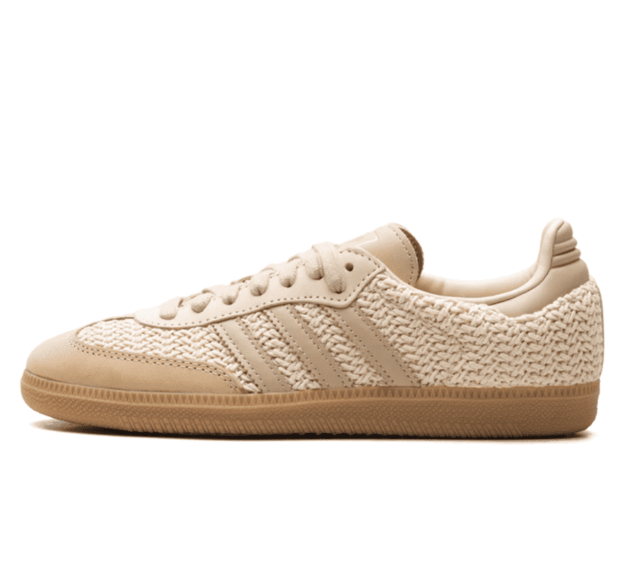 Adidas Samba Crochet Sand Strata Sneaker Paar vorne Perspective