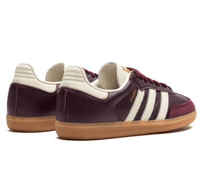 Adidas Samba Maroon Cream White Sneaker Paar hinten