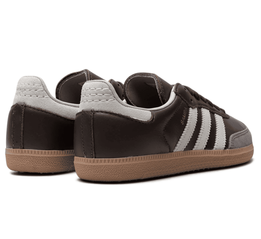 adidas Samba OG Brown Putty Grey ID1481 Paar hinten