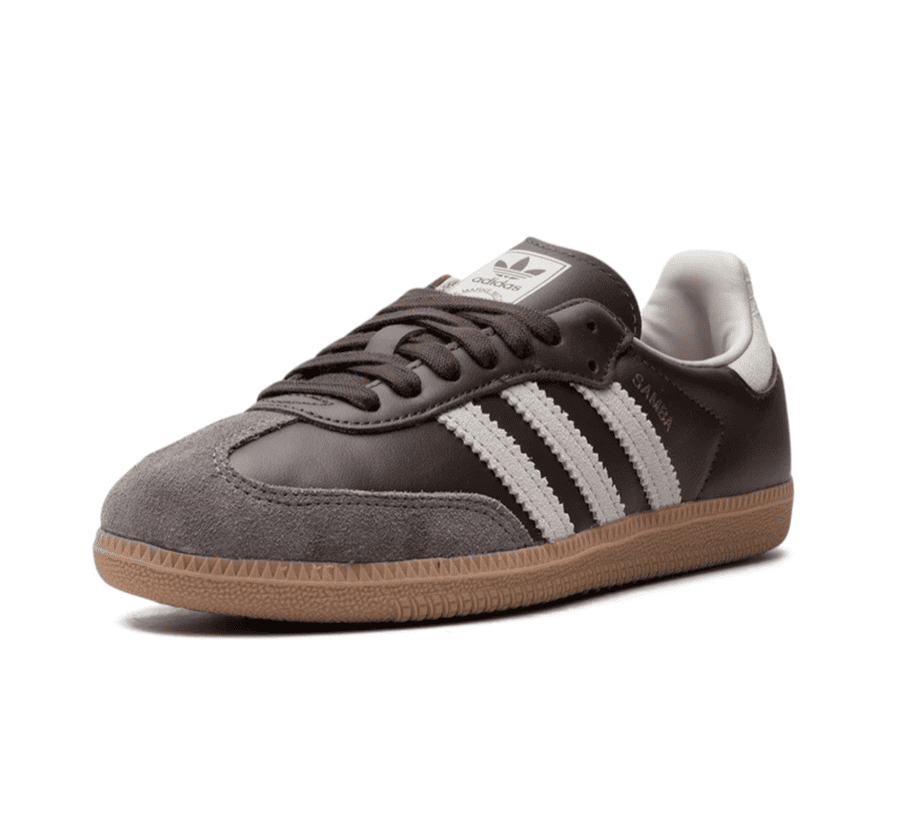 adidas Samba OG Brown Putty Grey ID1481 einzelner Schuh seitlich