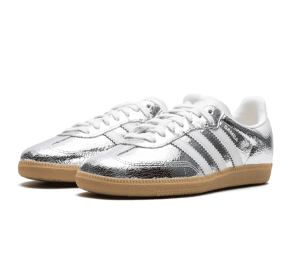 Adidas Samba OG Silver Metallic Cracked Leather (W)