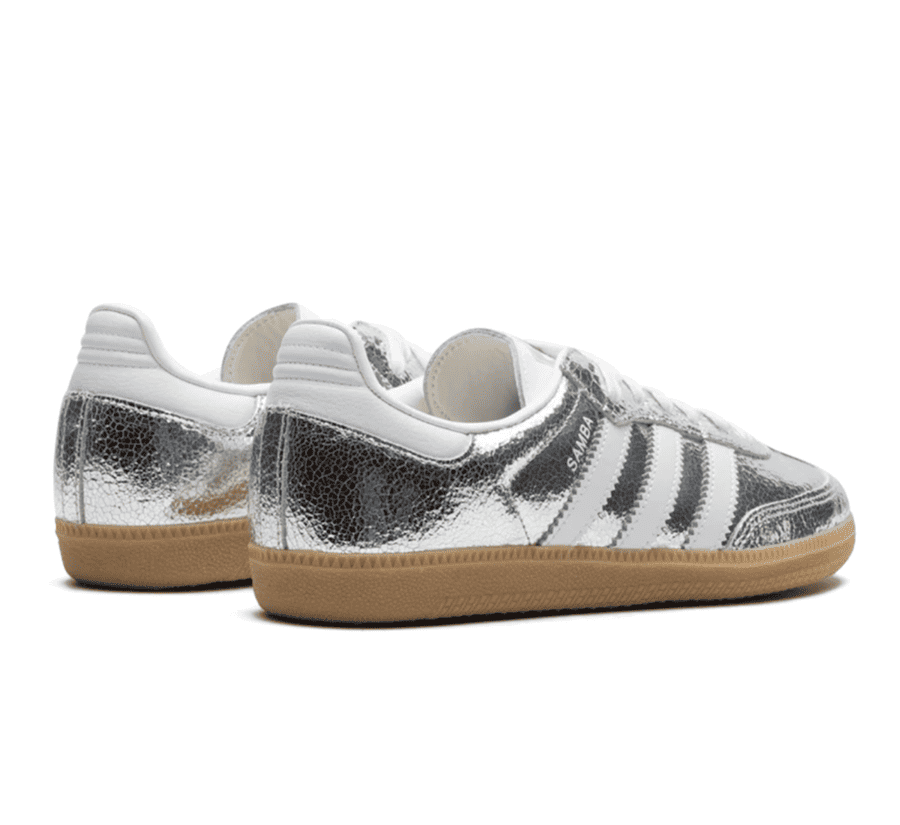Adidas Samba OG Silver Metallic Cracked Leather (W)