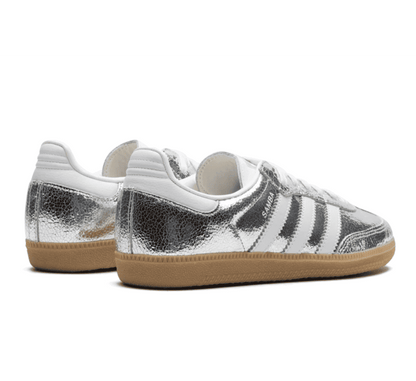 Adidas Samba OG Silver Metallic Cracked Leather (W)