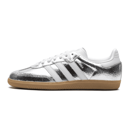 Adidas Samba OG Silver Metallic Cracked Leather (W)