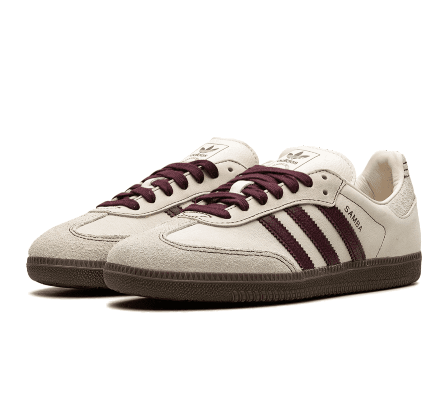 Adidas Samba OG Wonder White Maroon