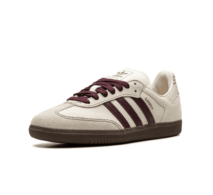 Adidas Samba OG Wonder White Maroon