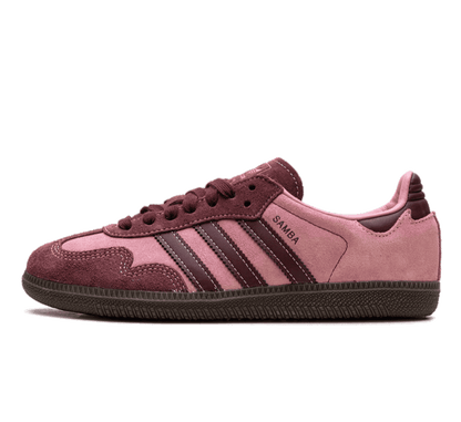 Adidas Samba Pink Spark Shadow Red Sneaker Paar vorne Perspective