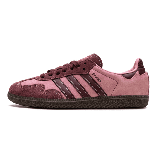 Adidas Samba Pink Spark Shadow Red Sneaker Paar vorne Perspective