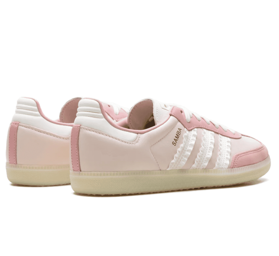 adidas Samba Ruffle Stripes Pack Wonder Mauve JR8830 Damen Sneaker Paar von hinten