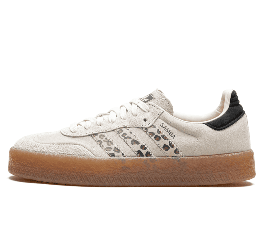Adidas Sambae Leopard Off White (W) - beiger Sneaker mit Leopard Print