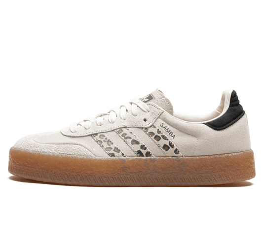 Adidas Sambae Leopard Off White (W) - beiger Sneaker mit Leopard Print