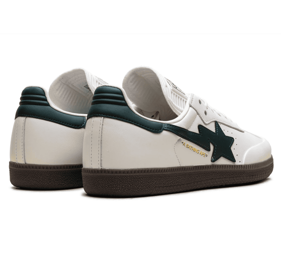 Adidas Samba OG x Bape - World Cup Pack White Forest - weiß grüner Sneaker