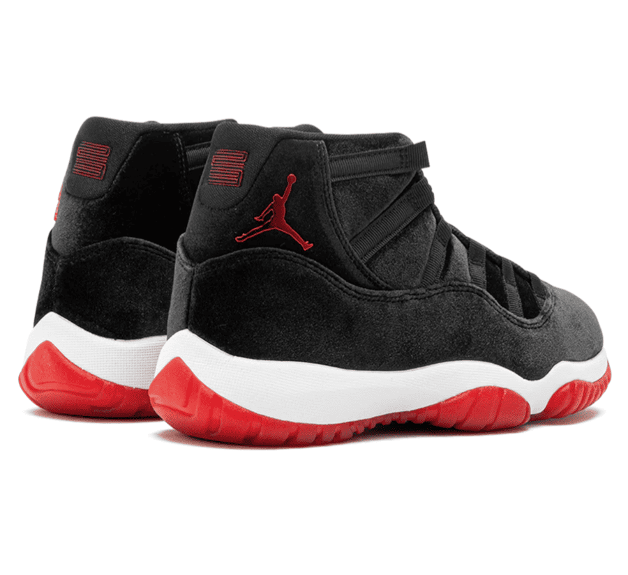 Air Jordan 11 Bred Velvet (W) - schwarz roter Sneaker