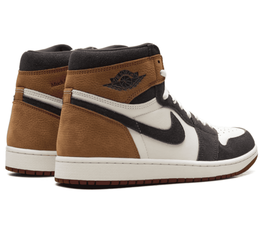 Air Jordan 1 High OG Love Letter Paar hinten mit Wings Logo
