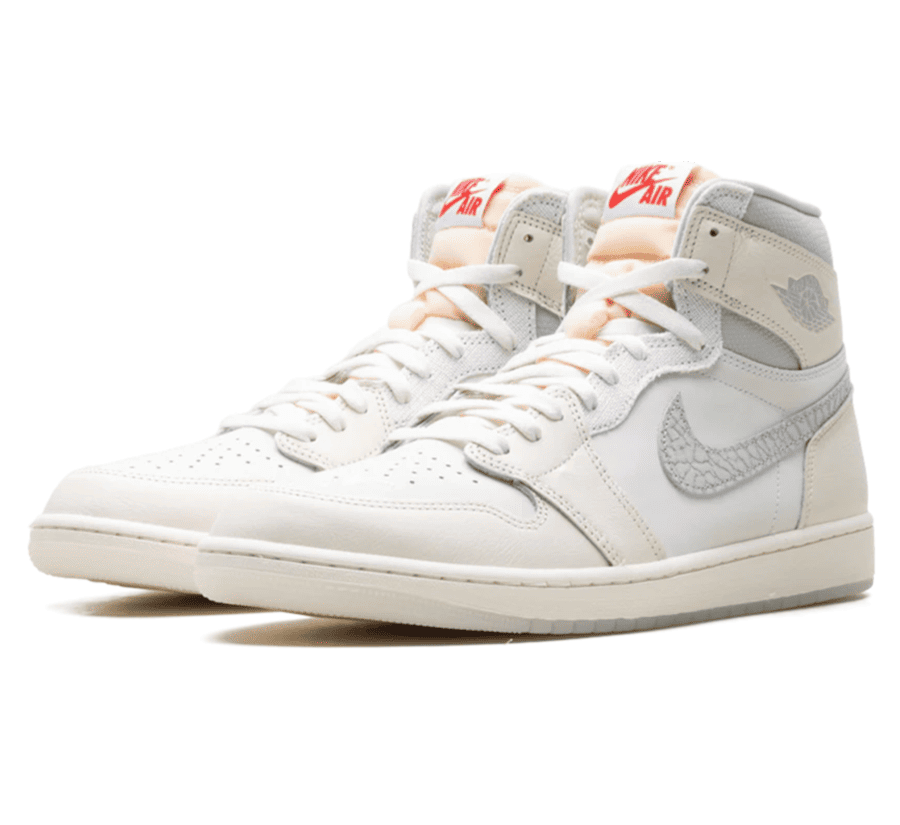 Air Jordan 1 High OG Sail University Red - weiß grauer Sneaker