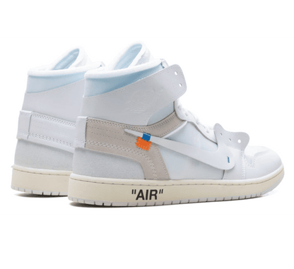Air Jordan 1 High OG Virgil Abloh Archive Alaska Sneaker Paar hinten