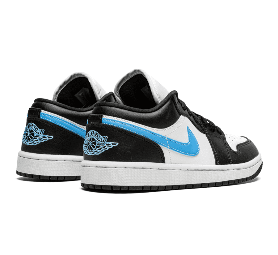 Air Jordan 1 Low Black University Blue White W Neu Authentifiziert Unisex CARPET KICKS