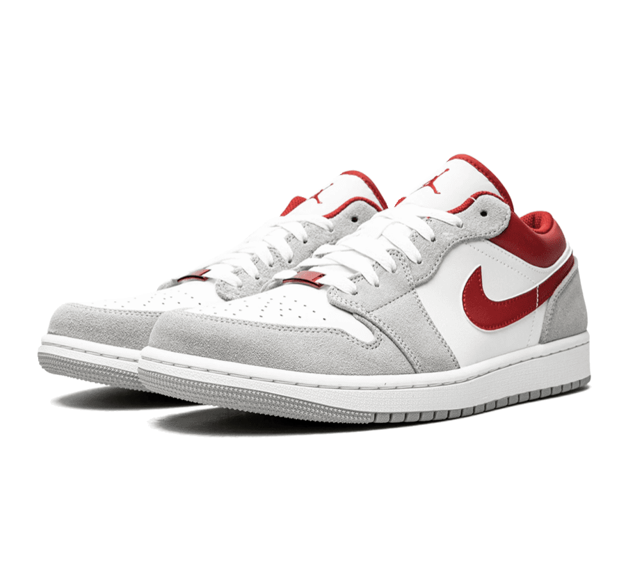 Air Jordan 1 Low Light Smoke Grey Gym Red