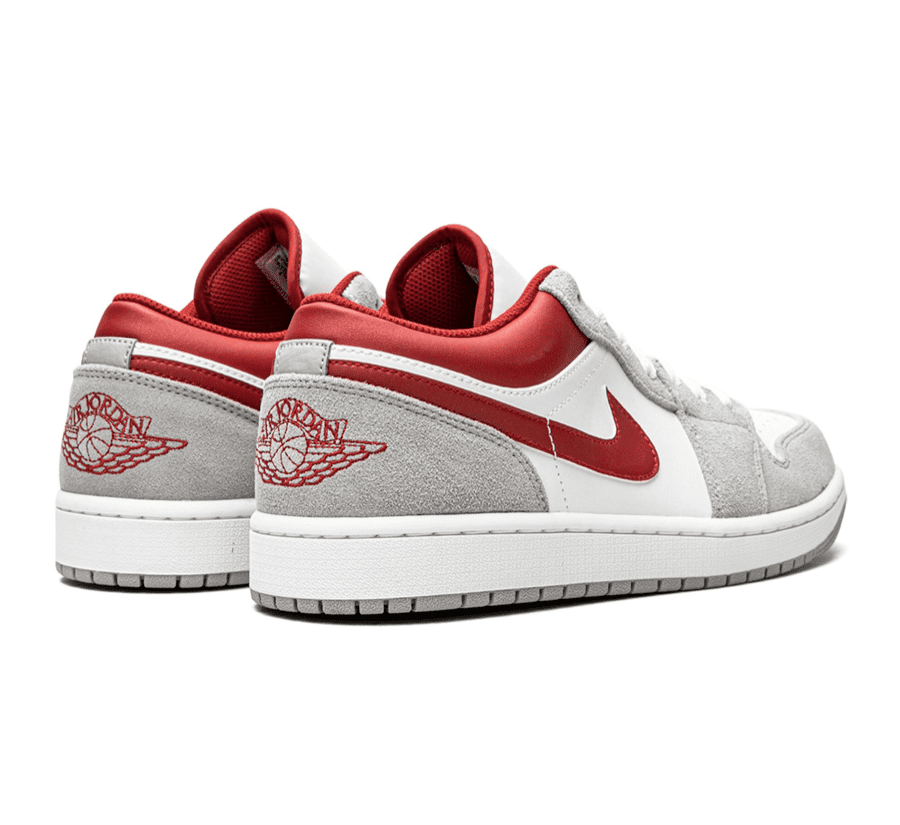 Air Jordan 1 Low Light Smoke Grey Gym Red