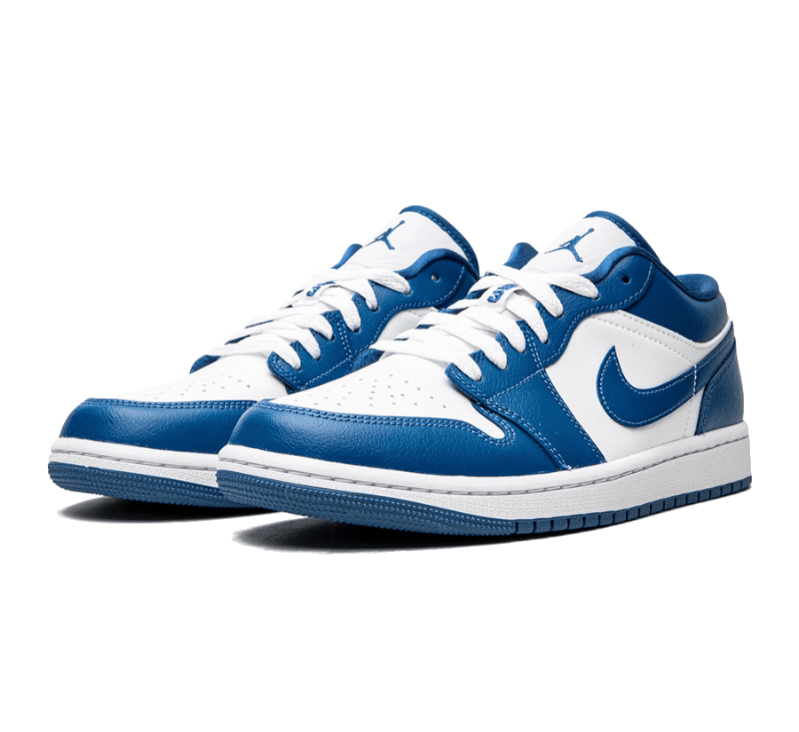 Air Jordan 1 Low Marina Blue Beide Paar Seite