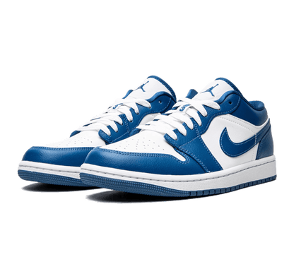 Air Jordan 1 Low Marina Blue Beide Paar Seite