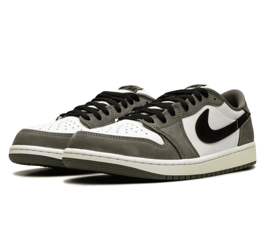 Air Jordan 1 Low OG Medium Olive - weiß grün brauner Sneaker