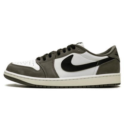 Air Jordan 1 Low OG Medium Olive - weiß grün brauner Sneaker