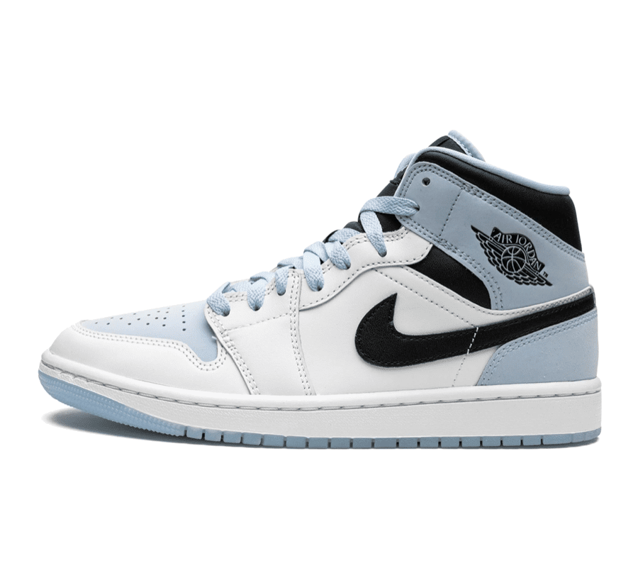 Air Jordan 1 Mid Ice Blue Black Seite