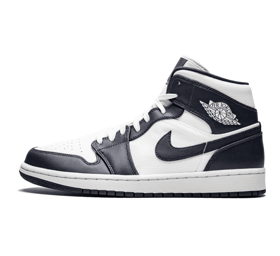 Air Jordan 1 Mid White Metallic Gold Obsidian