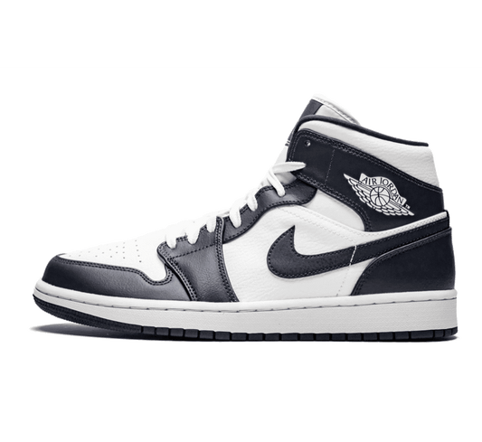 Air Jordan 1 Mid White Metallic Gold Obsidian