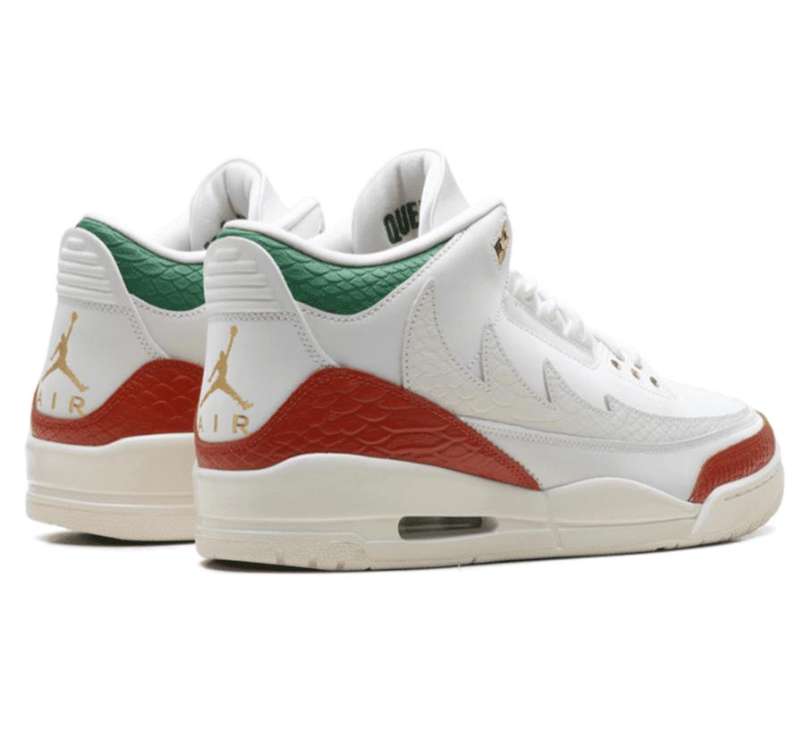 Air Jordan 3 El Vuelo - weiß rot grüner Sneaker