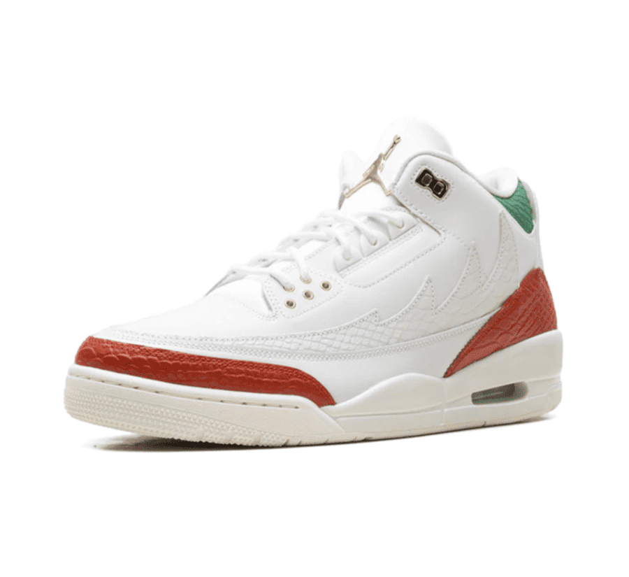 Air Jordan 3 El Vuelo - weiß rot grüner Sneaker