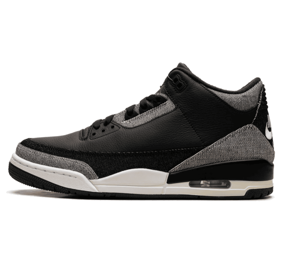 Air Jordan 3 x Levi’s Black Denim Sneaker Paar vorne Perspective