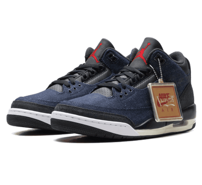 Air Jordan 3 x Levi’s Indigo Blue Seitenansicht mit Denim Upper