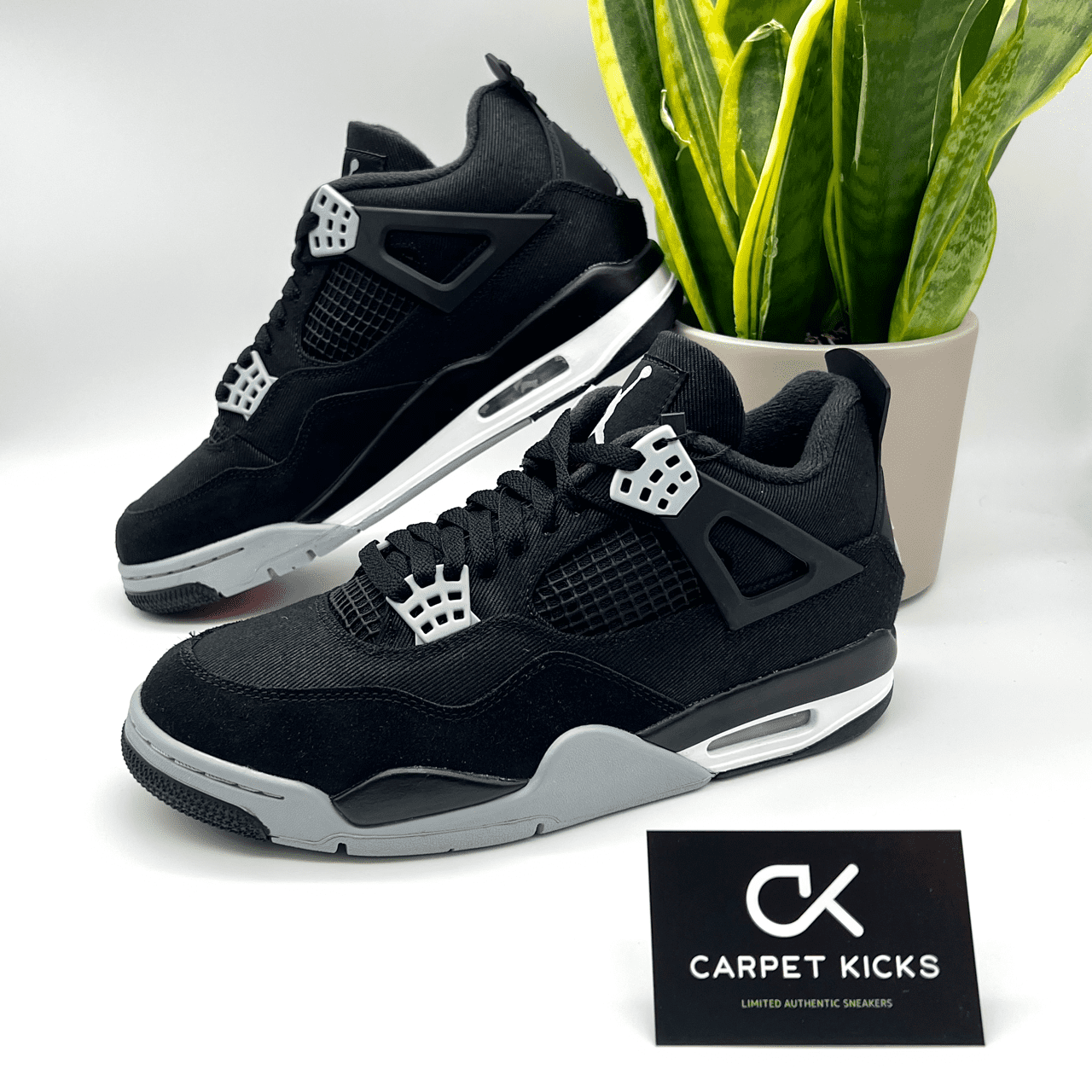 Air Jordan 4 Black Canvas - CARPET KICKS
