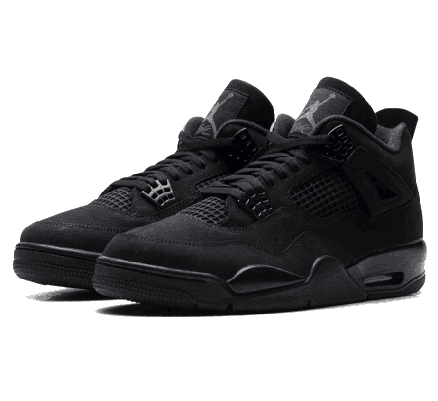Air Jordan 4 Black Cat - schwarzer Sneaker
