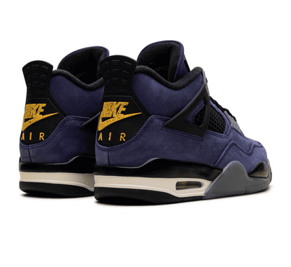 Air Jordan 4 Lakers Sneaker Paar hinten