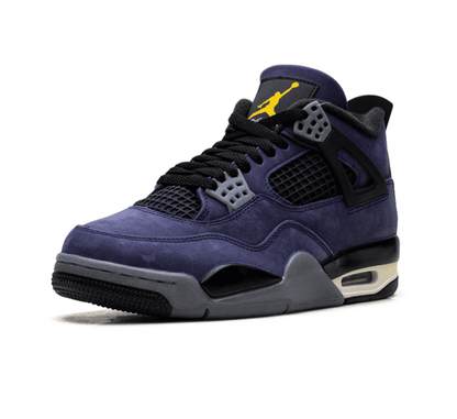 Air Jordan 4 Lakers einzelner Sneaker seitlich
