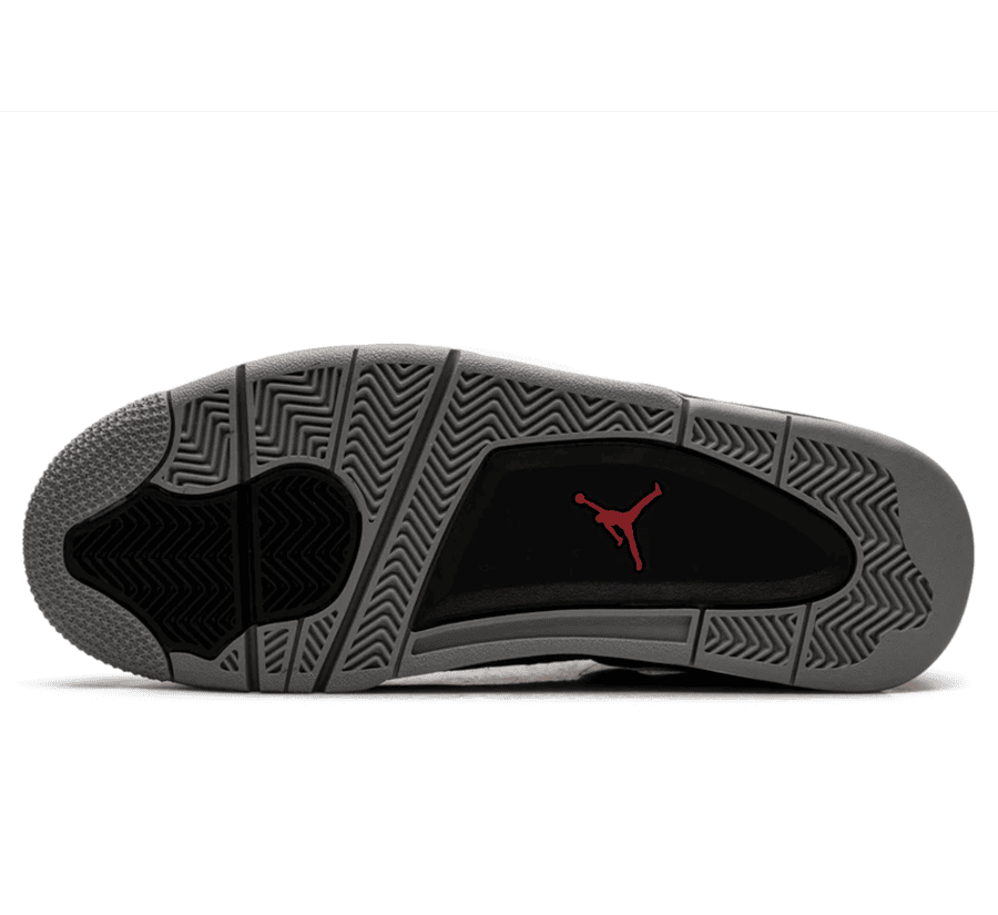 Air Jordan 4 Toro Bravo Outsole unten mit klassischer Air Jordan 4 Gummiaußensohle