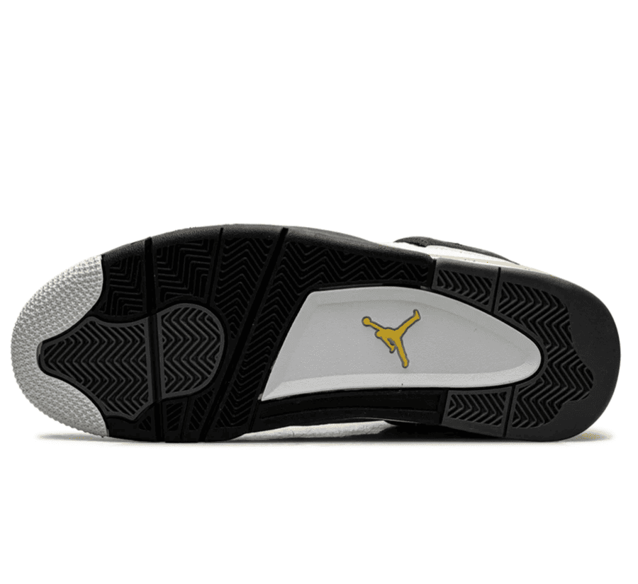 Air Jordan 4 Tour Yellow Rare Air IO2463-102 Outsole von unten mit Jumpman Branding