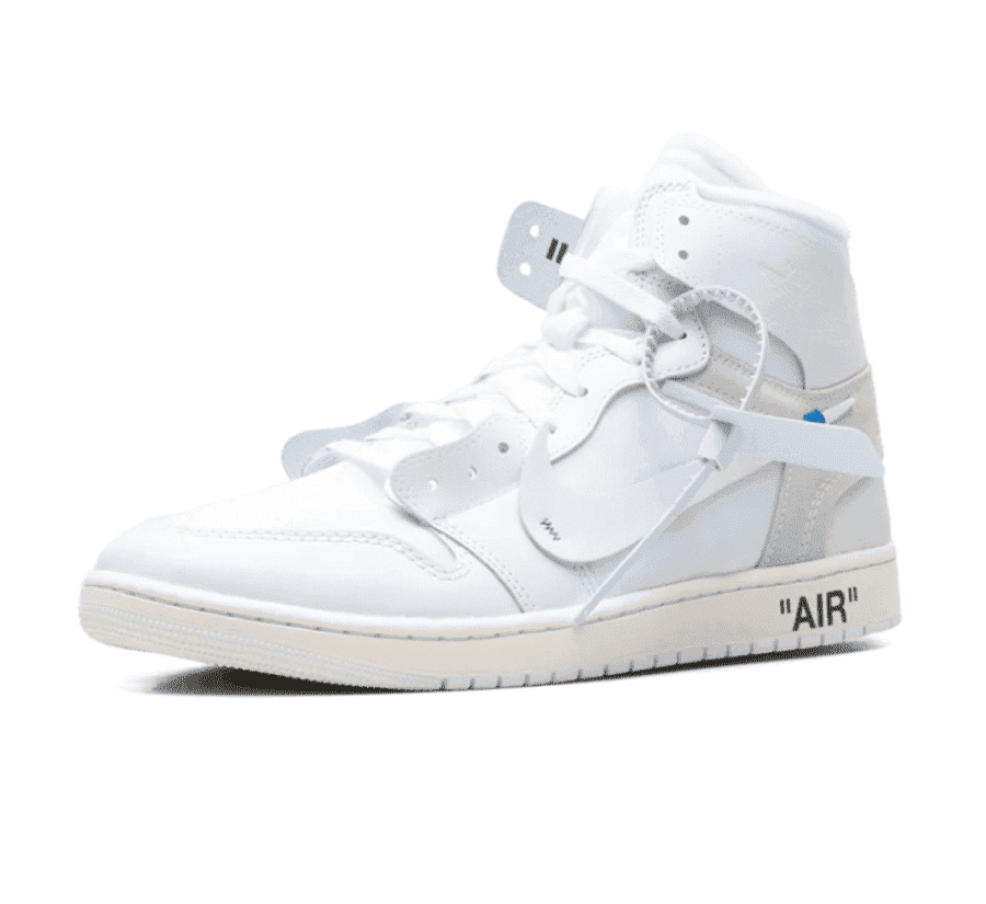 Air Jordan 1 High OG Virgil Abloh Archive Alaska einzelner Sneaker seitlich