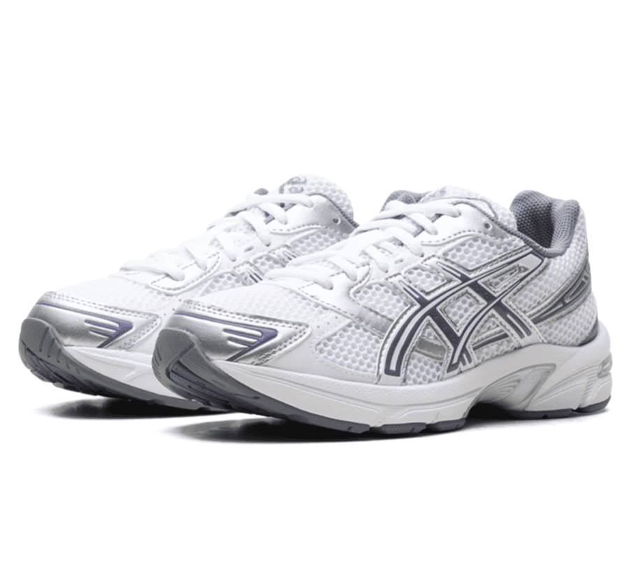 ASICS Gel-1130 White Dusty Purple Seitenansicht mit ASICS Logo