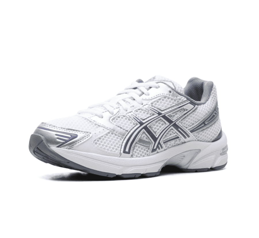 ASICS Gel-1130 White Dusty Purple einzelner Sneaker seitlich