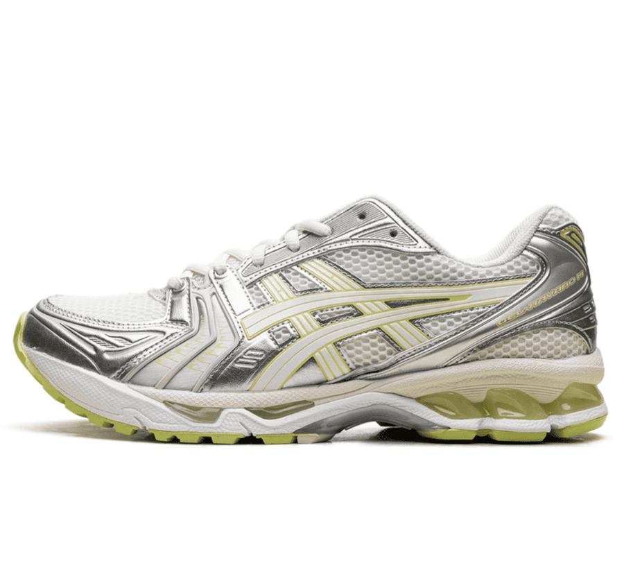 ASICS GEL-KAYANO 14 Cream Pistachio 1203A537-112 Paar vorne Hauptbild Perspective