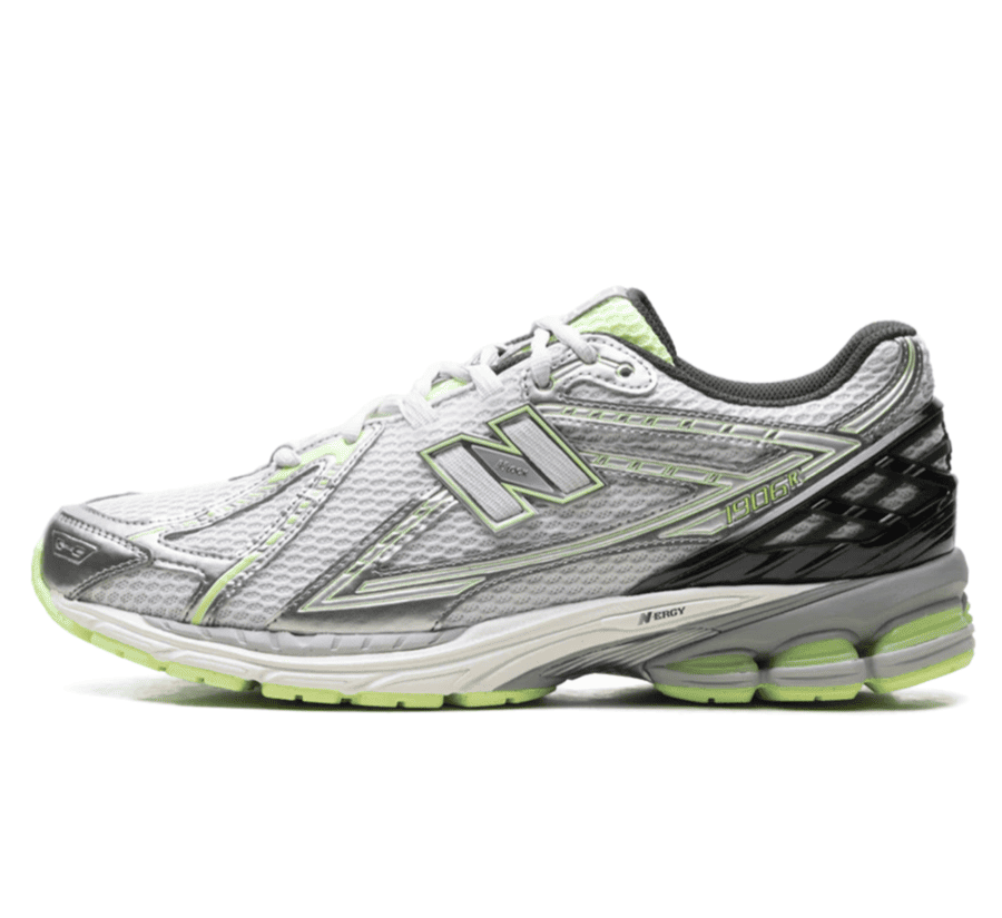 New Balance 1906R Dark Silver Metallic Mint Flash Sneaker Paar vorne Perspective