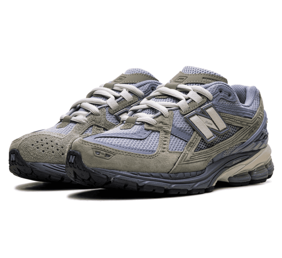 New Balance 1906U Slate Grey Seitenansicht mit N Logo blau grün