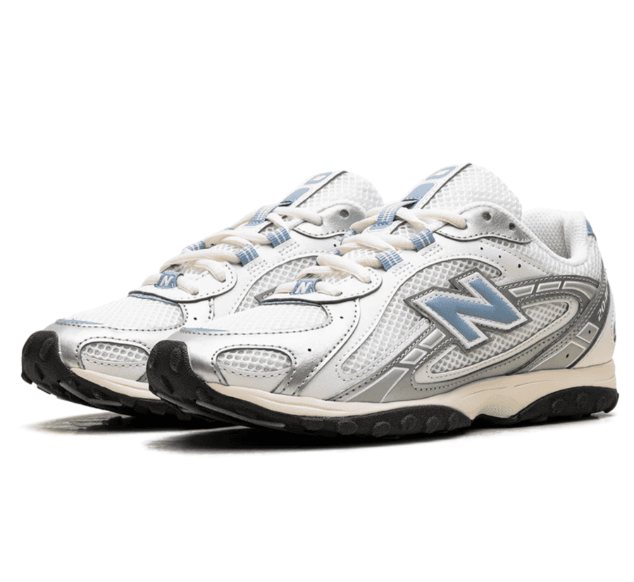 New Balance 204L Silver Metallic Sky - weiß blauer Sneaker